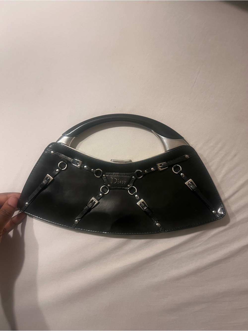 Christian Dior spring 2003 bondage clutch